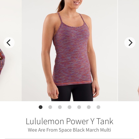 lululemon athletica Power Y Tank - Space Black March Multi - Picture 1 of 13